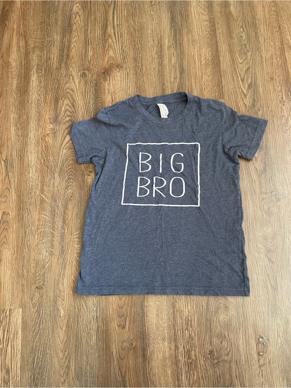 Bella Canvas Navy Blue "BIG BRO" Graphic Tee Boys Size M